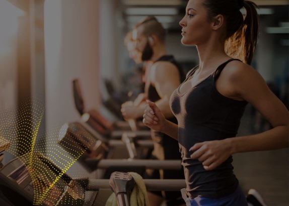 Woman on treadmill