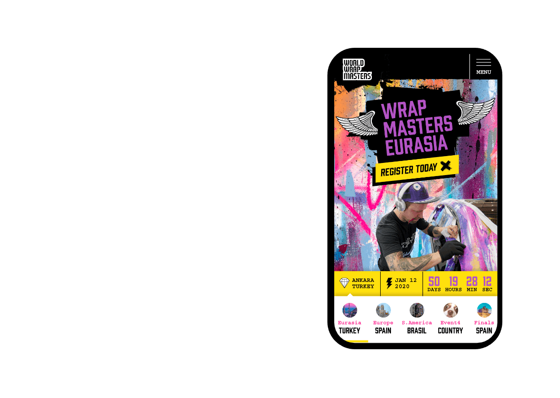 Phone display of Wrapmasters site